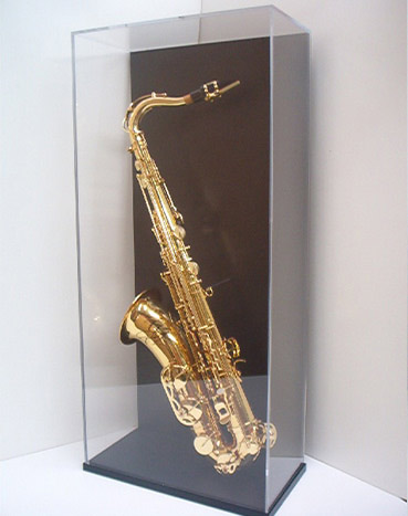 Shadow box frame with saxophone